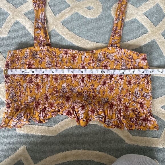American Eagle Floral Crop Top SZ Small - Picture 5 of 7